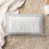 Gray White Custom Monogram Name Keepomwille Kussen (Deken)