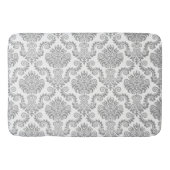 Gray & White Damask Pattern {kies uw kleur} Badmat (Voorkant)