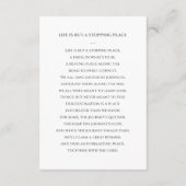 Gray White Elegant Funeral Prayer Card met foto Informatiekaartje (Achterkant)