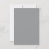 Gray White Elegant Wedding Response Enclosure RSVP Kaartje (Achterkant)