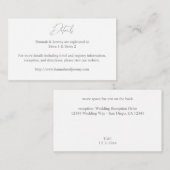 Gray & White - gegevens SM Informatiekaartje (Voorkant / Achterkant)