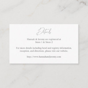 Gray & White - gegevens SM Informatiekaartje