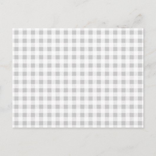Gray White Gingham Pattern Briefkaart (Voorkant)