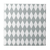 Gray White Harlequin Pattern Tegeltje (Voorkant)