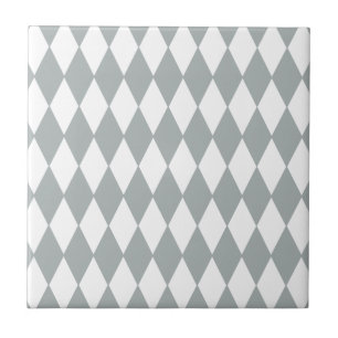 Gray White Harlequin Pattern Tegeltje