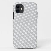 Gray & White Heart Pattern iPhone 5 Hoesje (Achterkant)