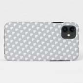 Gray & White Heart Pattern iPhone 5 Hoesje (Achterkant (horizontaal))