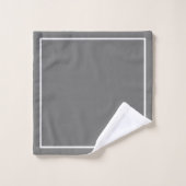 Gray & White Hen Silhouette Farmhouse Bad Handdoek (Wasdoekje)