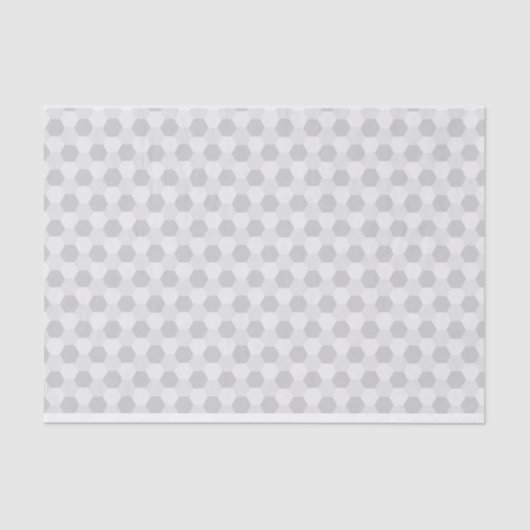 Gray & White Hexagon Patroon Tissuepapier (Voorkant)