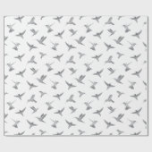Gray White Hummingbird gevlekt Cadeaupapier (Vlak)