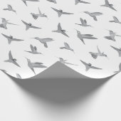 Gray White Hummingbird gevlekt Cadeaupapier (Hoek)