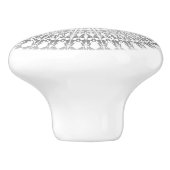 Gray White Mandala Modern Keramische Knop (Zijkant)