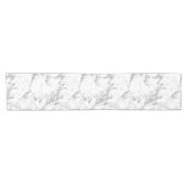 Gray White Marble Stone Pattern Table Runner Korte Tafelloper (Horizontaal)