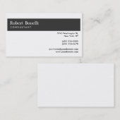 Gray White Modern Consultant Visitekaartje (Voorkant / Achterkant)