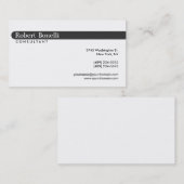 Gray White Modern Consultant Visitekaartje (Voorkant / Achterkant)