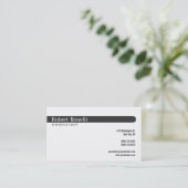 Gray White Modern Consultant Visitekaartje (Staand voorkant)