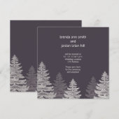 Gray White Modern Winter Weddenschap Kaarten (Voorkant / Achterkant)