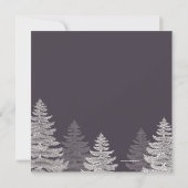 Gray White Modern Winter Weddenschap Kaarten (Achterkant)