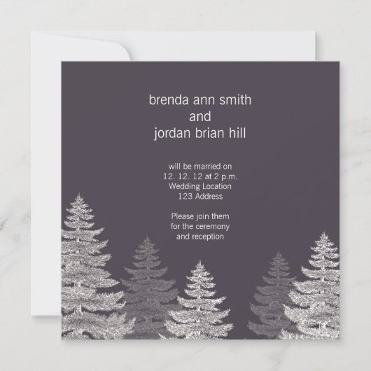 Gray White Modern Winter Weddenschap Kaarten (Voorkant)