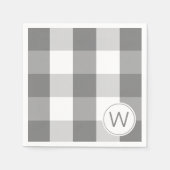 Gray White MONOGRAM buffalo check Servet (Voorkant)