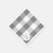 Gray White MONOGRAM buffalo check Servet (Hoek)