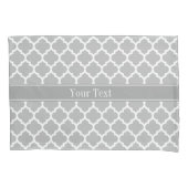 Gray White Moroccan #5 Dark Grey Name Monogram Kussensloop (Voorkant)