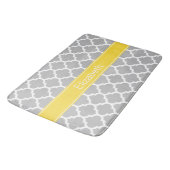 Gray White Moroccan #5 Pineapple Name Monogram Badmat (Gekanteld)