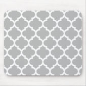 Gray White Moroccan Quatrefoil Pattern #5 Muismat (Voorkant)