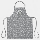 Gray & White Organic Winter Pattern Schort (Voorkant)