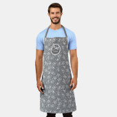 Gray & White Organic Winter Pattern Schort (Gedragen)