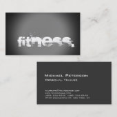 Gray White Personal Trainer Fitness Visitekaartje (Voorkant / Achterkant)