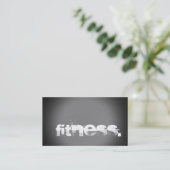 Gray White Personal Trainer Fitness Visitekaartje (Staand voorkant)