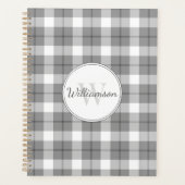 Gray & White Plaid Planner (Voorkant)