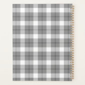 Gray & White Plaid Planner (Achterkant)