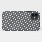 Gray & White Polka Dot Pattern iPhone 5 Hoesje (Achterkant (horizontaal))