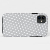 Gray & White Polka Dot Pattern iPhone 5 Hoesje (Achterkant (horizontaal))