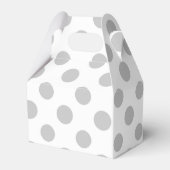 Gray White Polka Dots Pattern Bedankdoosjes (Achterkant)