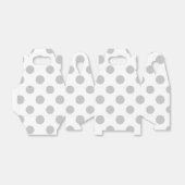 Gray White Polka Dots Pattern Bedankdoosjes (Uitgevouwen)