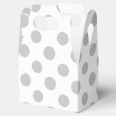 Gray White Polka Dots Pattern Bedankdoosjes (Geopend)