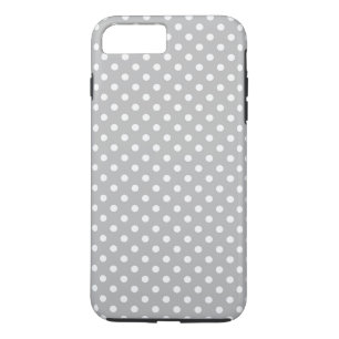 Gray White Polka Dots Pattern Case-Mate iPhone Case