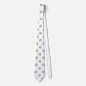 Gray White Polka Dots Pattern Stropdas (Voorkant)
