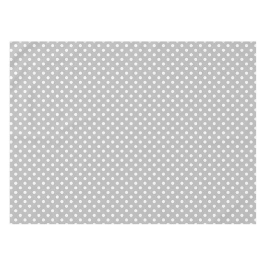 Gray White Polka Dots Pattern Tafelkleed (Voorkant (Horizontaal))