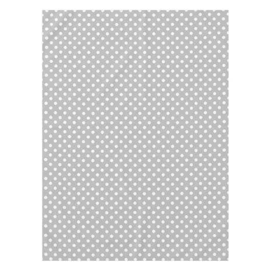 Gray White Polka Dots Pattern Tafelkleed (Voorkant)
