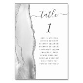 Gray White Silver Agate Wedding Kaart (Voorkant)