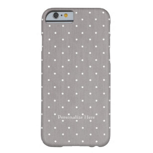 Gray & White Small Polka Dots Modern Chic Barely There iPhone 6 Hoesje