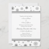 Gray White Snow Winter Weddenschap Kaarten (Voorkant)