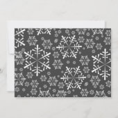 Gray & White Snowflake Holiday Fotokaart Feestdagenkaart (Achterkant)
