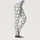 Gray White Spots Retro Yoga pants Leggings (Rechts)