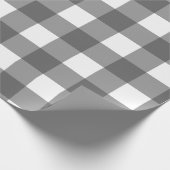 Gray & White Square Pattern Wrapping Paper Cadeaupapier (Hoek)