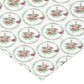 Gray White Star Red Robin Wreate Kerstmis Tafelkleed (Gekanteld)